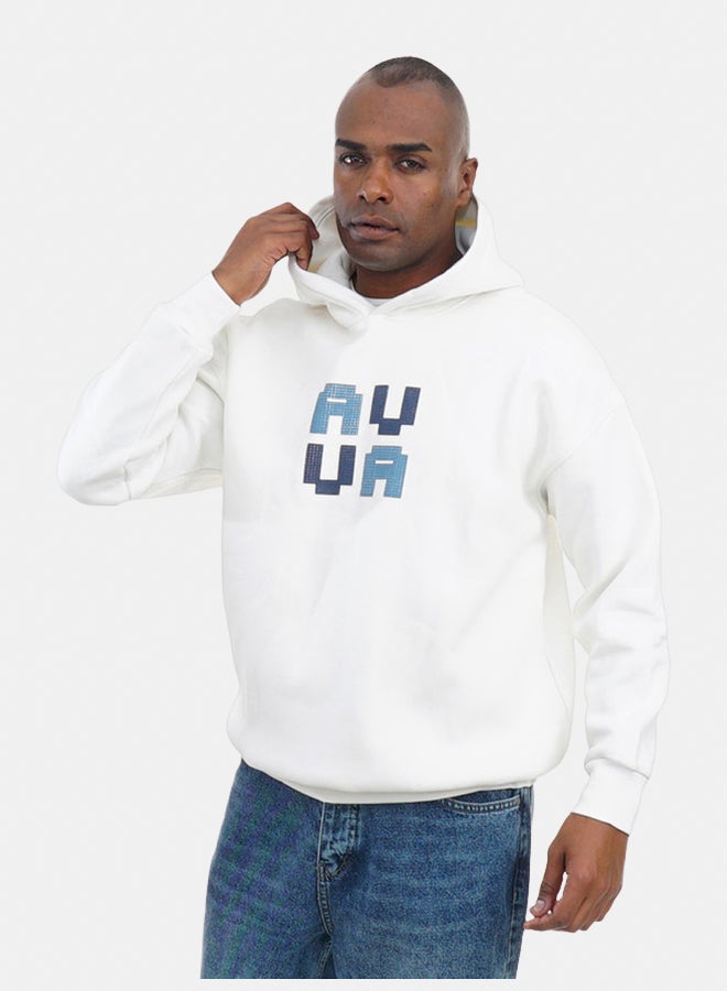 FIRE WOOD FireWood Printed Sweatshirt With Hooded long sleeve For Men- Offwhite - Image 4